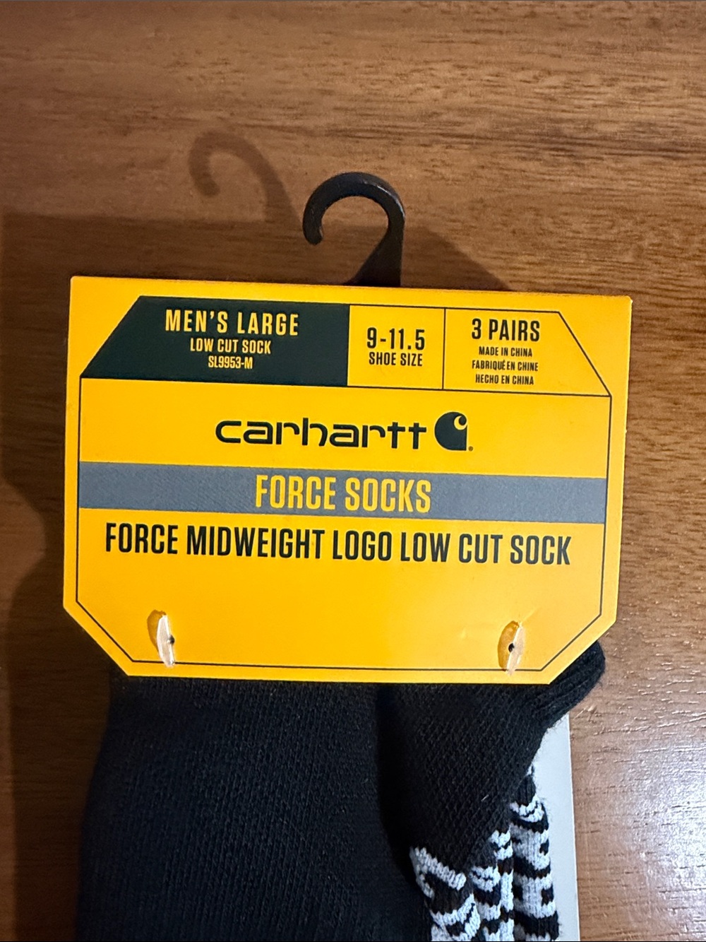 Carhartt Black & White Force Midweight Low Cut Socks (3 Pack)